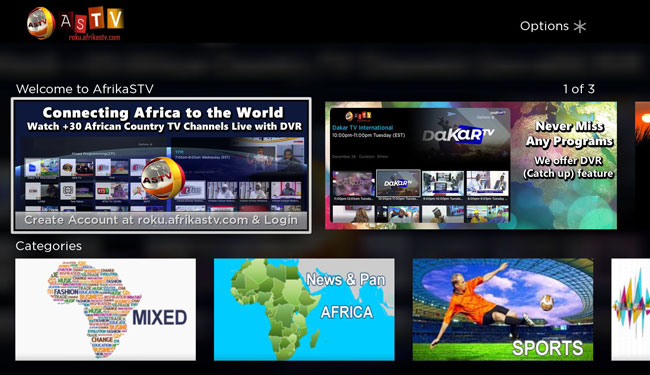 AfrikaSTV new Roku app